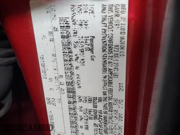 ✅ 2015 Ford Focus SE • VIN: 1FADP3F23FL368709 • Lot: 55064505. Listed on Copart with 158,003 mi. Free auction sales archive from the USA and detailed vehicle history report at DreamBid. Image 13.