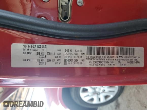 ✅ 2019 Dodge Journey SE Value • VIN: 3C4PDCAB4KT859084 • Lot: 85591415. Wystawiony na Copart z przebiegiem 114 575 mil. Bezpłatny archiwum sprzedaży aukcyjnych z USA i szczegółowy raport historii pojazdu na DreamBid. Zdjęcie 13.