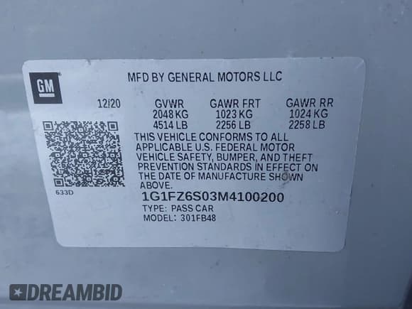 ✅ 2021 Chevrolet Bolt EV Premier • VIN: 1G1FZ6S03M4100200 • Lot: 41327063. Listed on IAAI with 34,846 mi. Free auction sales archive from the USA and detailed vehicle history report at DreamBid. Image 9.