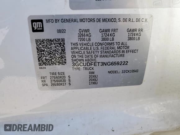 ✅ 2022 Chevrolet Silverado 1500 LT Trail Boss • VIN: 3GCUDFET3NG659222 • Lot: 91209475. Wystawiony na Copart z przebiegiem 67 285 mil. Bezpłatny archiwum sprzedaży aukcyjnych z USA i szczegółowy raport historii pojazdu na DreamBid. Zdjęcie 13.