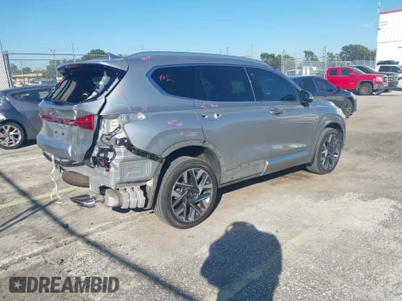 ✅ 2022 Hyundai Santa Fe Calligraphy • VIN: 5NMS54AL9NH430045 • Lot: 43582490. Listed on IAAI with 23,745 mi. Free auction sales archive from the USA and detailed vehicle history report at DreamBid. Image 4.