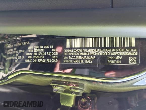 ✅ 2018 Jeep Renegade Latitude • VIN: ZACCJBBBXJPJ43843 • Lot: 42848075. Wystawiony na IAAI z przebiegiem 76 556 mil. Bezpłatny archiwum sprzedaży aukcyjnych z USA i szczegółowy raport historii pojazdu na DreamBid. Zdjęcie 9.