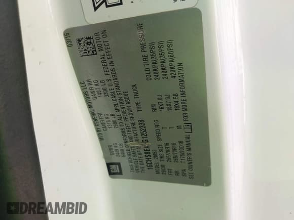 ✅ 2016 Chevrolet Colorado 2WD WT • VIN: 1GCHSBEA3G1252338 • Lot: 43586349. Wystawiony na IAAI z przebiegiem 239 710 mil. Bezpłatny archiwum sprzedaży aukcyjnych z USA i szczegółowy raport historii pojazdu na DreamBid. Zdjęcie 9.