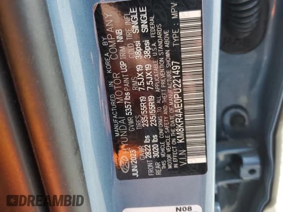 ✅ 2023 Hyundai Ioniq 5 Limited • VIN: KM8KR4AE0PU221497 • Lot: 51283295. Listed on Copart with 13,868 mi. Free auction sales archive from the USA and detailed vehicle history report at DreamBid. Image 15.