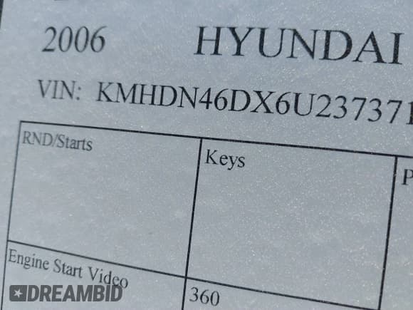 ✅ 2006 Hyundai Elantra GLS • VIN: KMHDN46DX6U237371 • Lot: 41297136. Wystawiony na IAAI z przebiegiem Nie podano. Bezpłatny archiwum sprzedaży aukcyjnych z USA i szczegółowy raport historii pojazdu na DreamBid. Zdjęcie 9.