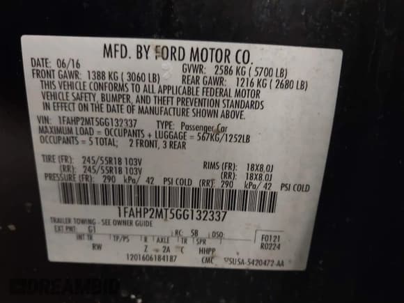 ✅ 2016 Ford Police Interceptor • VIN: 1FAHP2MT5GG132337 • Лот: 41984882. Опубликован ранее на IAAI с пробегом Не указан. Бесплатный доступ к архиву аукционных продаж из США и подробный отчёт об истории автомобиля на DreamBid. Изображение 9.