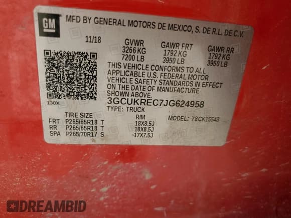 ✅ 2018 Chevrolet Silverado 1500 LT • VIN: 3GCUKREC7JG624958 • Лот: 69591604. Опубликован ранее на Copart с пробегом 141 439 миль. Бесплатный доступ к архиву аукционных продаж из США и подробный отчёт об истории автомобиля на DreamBid. Изображение 13.