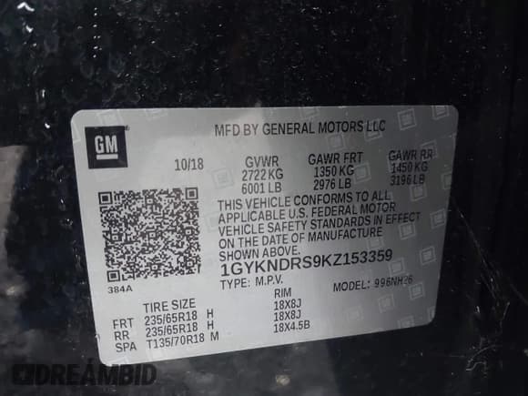 ✅ 2019 Cadillac XT5 Luxury AWD • VIN: 1GYKNDRS9KZ153359 • Lot: 43498523. Wystawiony na IAAI z przebiegiem 73 584 mil. Bezpłatny archiwum sprzedaży aukcyjnych z USA i szczegółowy raport historii pojazdu na DreamBid. Zdjęcie 9.