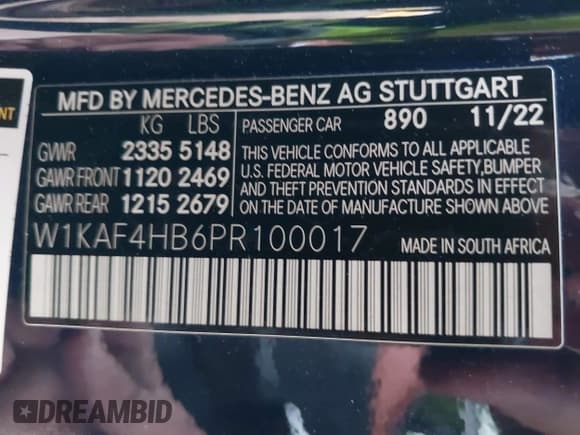 ✅ 2023 Mercedes-Benz C 300 • VIN: W1KAF4HB6PR100017 • Lot: 43599649. Wystawiony na IAAI z przebiegiem 14 163 mil. Bezpłatny archiwum sprzedaży aukcyjnych z USA i szczegółowy raport historii pojazdu na DreamBid. Zdjęcie 9.