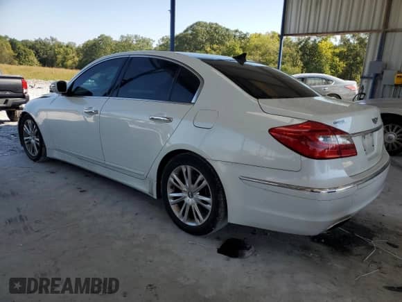 2012 Hyundai Genesis 3.8L with VIN KMHGC4DDXCU152760, listed as a Copart auction lot 74691104 with 194,946 mi miles and Salvage title. Bid and sale history available at DreamBid. Image 2.