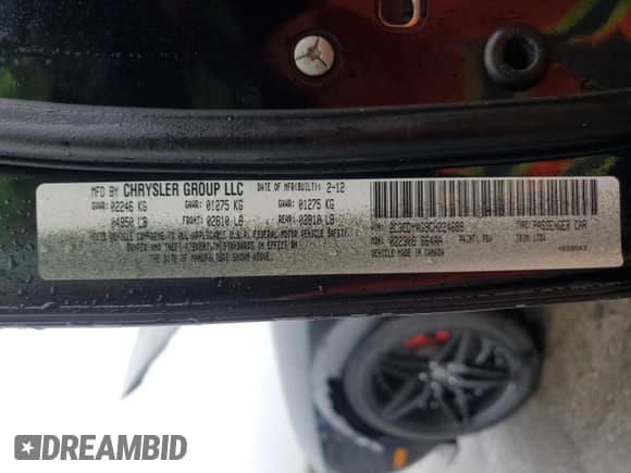 ✅ 2012 Dodge Challenger SXT • VIN: 2C3CDYAG9CH224688 • Lot: 49303685. Wystawiony na Copart z przebiegiem Nie podano. Bezpłatny archiwum sprzedaży aukcyjnych z USA i szczegółowy raport historii pojazdu na DreamBid. Zdjęcie 12.