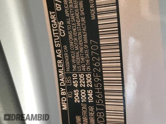 ✅ 2009 Mercedes-Benz CLK 350 • VIN: WDBTJ56H59F262707 • Lot: 82672255. Listed on Copart with 63,946 mi. Free auction sales archive from the USA and detailed vehicle history report at DreamBid. Image 12.