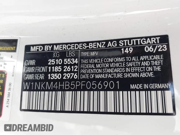 ✅ 2023 Mercedes-Benz GLC 300 • VIN: W1NKM4HB5PF056901 • Lot: 42334744. Listed on IAAI with 22,452 mi. Free auction sales archive from the USA and detailed vehicle history report at DreamBid. Image 9.