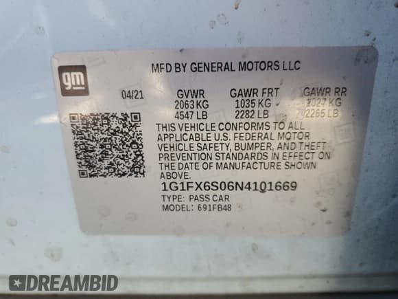 ✅ 2022 Chevrolet Bolt EV 2LT • VIN: 1G1FX6S06N4101669 • Lot: 71683204. Wystawiony na Copart z przebiegiem 42 451 mil. Bezpłatny archiwum sprzedaży aukcyjnych z USA i szczegółowy raport historii pojazdu na DreamBid. Zdjęcie 12.