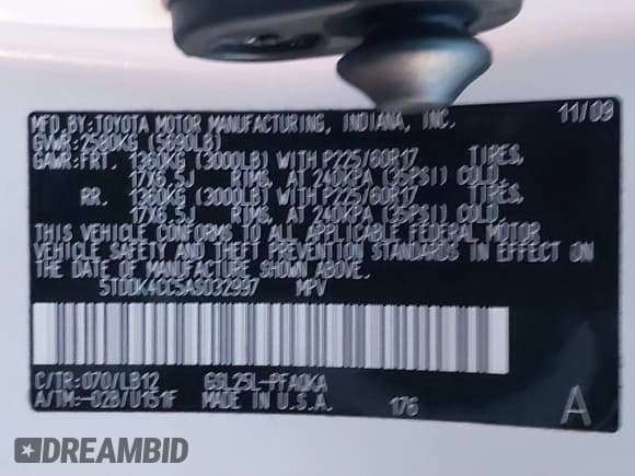 ✅ 2010 Toyota Sienna XLE • VIN: 5TDDK4CC5AS032997 • Lot: 43811711. Wystawiony na IAAI z przebiegiem 112 489 mil. Bezpłatny archiwum sprzedaży aukcyjnych z USA i szczegółowy raport historii pojazdu na DreamBid. Zdjęcie 9.