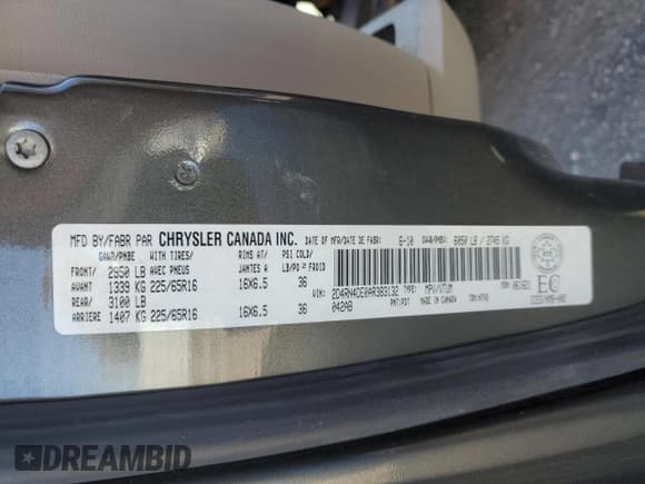 ✅ 2010 Dodge Grand Caravan SE • VIN: 2D4RN4DE0AR383132 • Lot: 82735255. Listed on Copart with 309,112 mi. Free auction sales archive from the USA and detailed vehicle history report at DreamBid. Image 13.