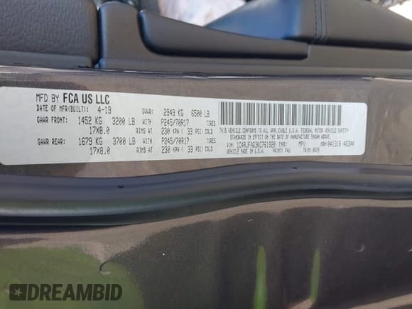 ✅ 2019 Jeep Grand Cherokee Upland • VIN: 1C4RJFAG3KC761920 • Lot: 43610522. Listed on IAAI with 93,537 mi. Free auction sales archive from the USA and detailed vehicle history report at DreamBid. Image 9.