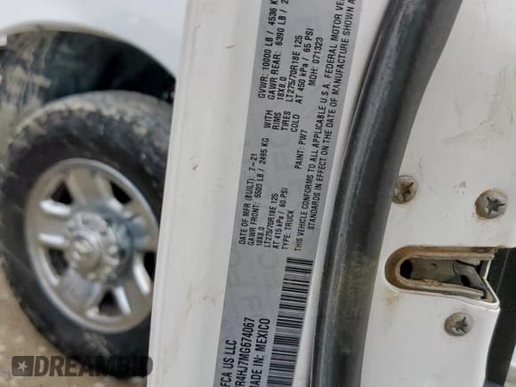 ✅ 2021 Ram 2500 Tradesman • VIN: 3C6UR4HJ7MG674067 • Лот: 63092145. Опубликован ранее на Copart с пробегом 54 009 миль. Бесплатный доступ к архиву аукционных продаж из США и подробный отчёт об истории автомобиля на DreamBid. Изображение 12.