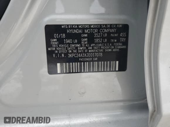 ✅ 2018 Hyundai Accent SE • VIN: 3KPC24A3XJE017078 • Лот: 82551174. Опубликован ранее на Copart с пробегом 89 626 миль. Бесплатный доступ к архиву аукционных продаж из США и подробный отчёт об истории автомобиля на DreamBid. Изображение 13.