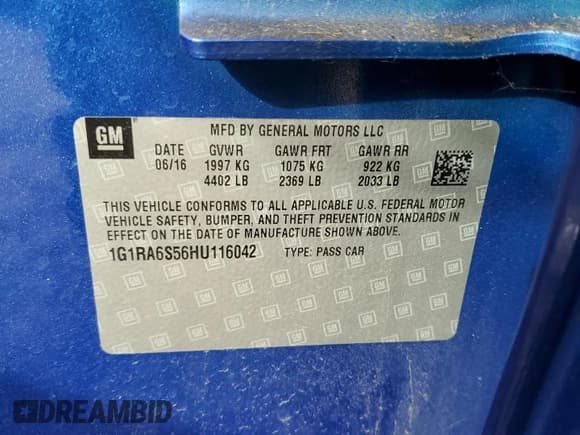 ✅ 2017 Chevrolet Volt LT • VIN: 1G1RA6S56HU116042 • Lot: 77576454. Wystawiony na Copart z przebiegiem 33 456 mil. Bezpłatny archiwum sprzedaży aukcyjnych z USA i szczegółowy raport historii pojazdu na DreamBid. Zdjęcie 12.