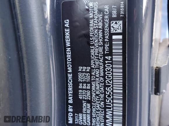 ✅ 2018 MINI Clubman Cooper S • VIN: WMWLU5C56J2G03014 • Lot: 79804564. Listed on Copart with 66,899 mi. Free auction sales archive from the USA and detailed vehicle history report at DreamBid. Image 12.