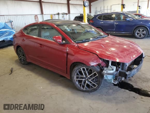 ✅ 2019 Hyundai Elantra Sport • VIN: KMHD04LB1KU842066 • Lot: 69753475. Listed on Copart with 87,907 mi. Free auction sales archive from the USA and detailed vehicle history report at DreamBid. Image 4.