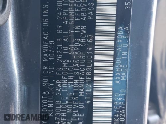 ✅ 2020 Toyota Avalon Hybrid XSE • VIN: 4T1E21FB9LU014163 • Лот: 86309764. Опубликован ранее на Copart с пробегом 69 816 миль. Бесплатный доступ к архиву аукционных продаж из США и подробный отчёт об истории автомобиля на DreamBid. Изображение 13.