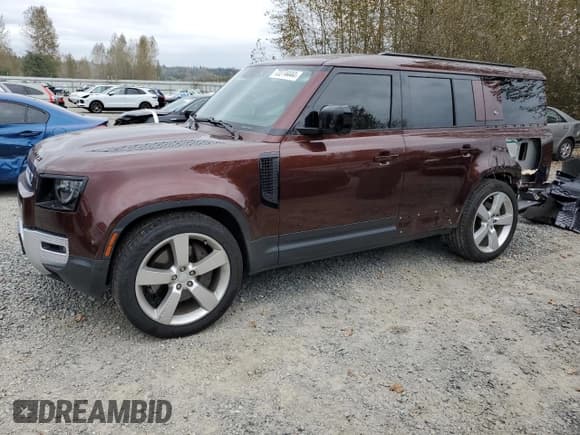 ✅ 2023 Land Rover Defender • VIN: SALEVFEU3P2158961 • Lot: 72274444. Listed on Copart with 18,533 mi. Free auction sales archive from the USA and detailed vehicle history report at DreamBid. Image 1.