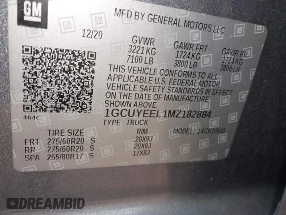 ✅ 2021 Chevrolet Silverado 1500 RST • VIN: 1GCUYEEL1MZ182884 • Lot: 42109846. Wystawiony na IAAI z przebiegiem 60 270 mil. Bezpłatny archiwum sprzedaży aukcyjnych z USA i szczegółowy raport historii pojazdu na DreamBid. Zdjęcie 9.