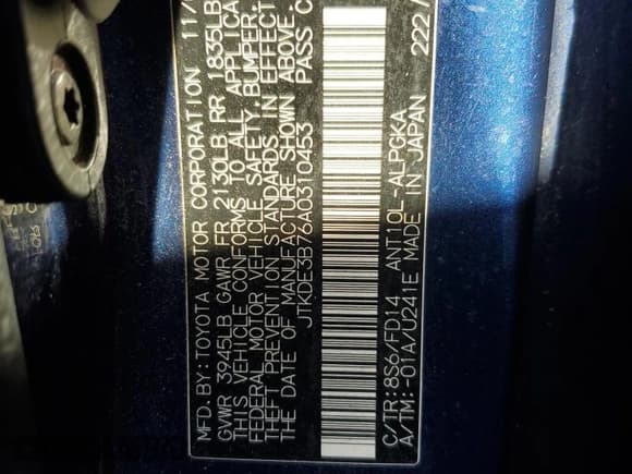 ✅ 2010 Scion tC • VIN: JTKDE3B76A0310453 • Lot: 87862505. Listed on Copart with 269,972 mi. Free auction sales archive from the USA and detailed vehicle history report at DreamBid. Image 12.