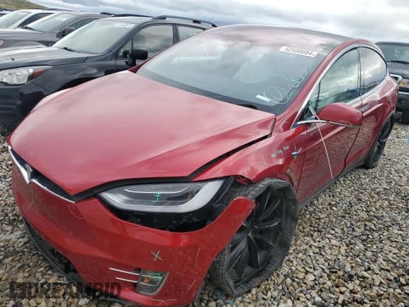 ✅ 2017 Tesla Model X P90D • VIN: 5YJXCAE40HF074961 • Lot: 52598084. Listed on Copart with Not provided. Free auction sales archive from the USA and detailed vehicle history report at DreamBid. Image 1.