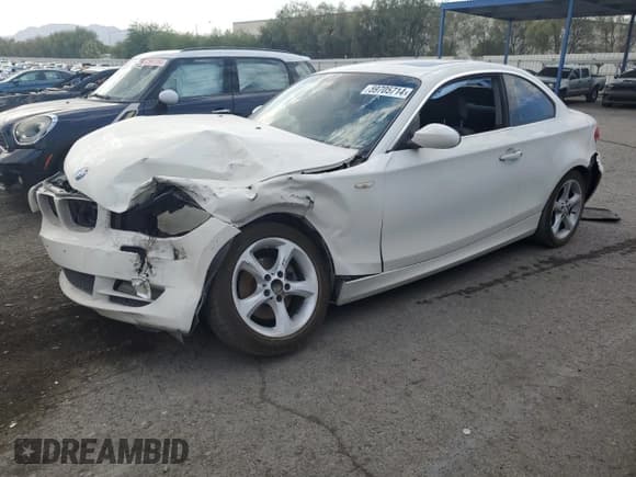 ✅ 2008 BMW 1 Series 128i • VIN: WBAUP73538VF08653 • Lot: 42610365. Listed on Copart with 233,845 mi. Free auction sales archive from the USA and detailed vehicle history report at DreamBid. Image 1.