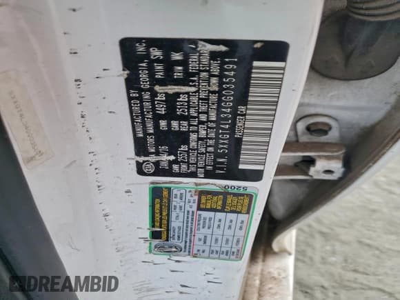 ✅ 2016 Kia Optima LX • VIN: 5XXGT4L34GG035491 • Лот: 94121275. Опубликован ранее на Copart с пробегом 248 481 миль. Бесплатный доступ к архиву аукционных продаж из США и подробный отчёт об истории автомобиля на DreamBid. Изображение 12.