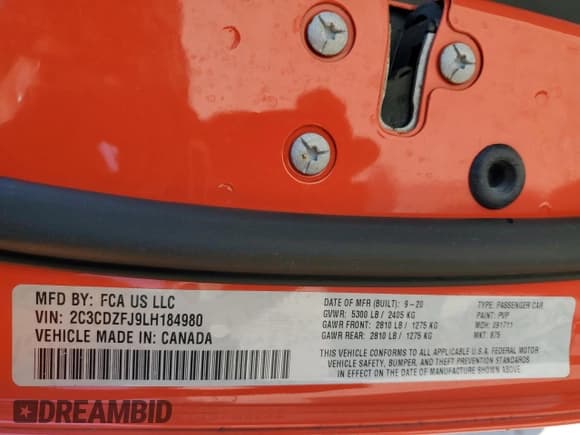 ✅ 2020 Dodge Challenger R/T Scat Pack • VIN: 2C3CDZFJ9LH184980 • Lot: 89717585. Wystawiony na Copart z przebiegiem 50 390 mil. Bezpłatny archiwum sprzedaży aukcyjnych z USA i szczegółowy raport historii pojazdu na DreamBid. Zdjęcie 13.