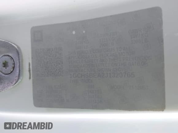 ✅ 2018 Chevrolet Colorado 2WD Work Truck • VIN: 1GCHSBEA2J1320765 • Лот: 43677702. Опубликован ранее на IAAI с пробегом 187 857 миль. Бесплатный доступ к архиву аукционных продаж из США и подробный отчёт об истории автомобиля на DreamBid. Изображение 9.