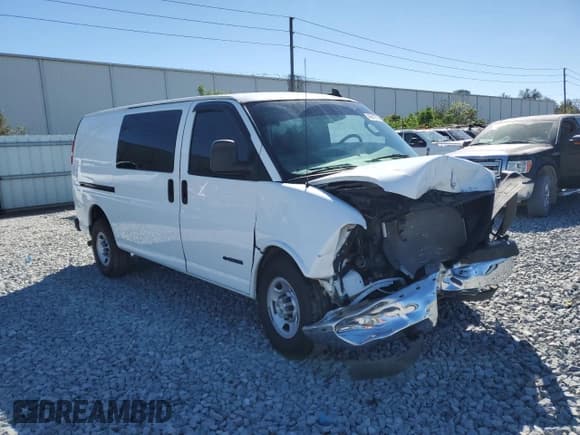 ✅ 2021 Chevrolet Express Cargo • VIN: 1GCWGAFP8M1175208 • Lot: 45610765. Listed on Copart with 1,105 mi. Free auction sales archive from the USA and detailed vehicle history report at DreamBid. Image 1.