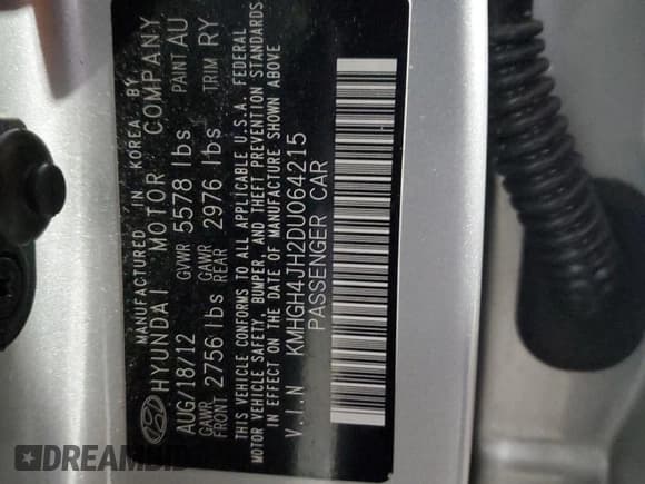 ✅ 2013 Hyundai Equus Signature • VIN: KMHGH4JH2DU064215 • Лот: 88299645. Опубликован ранее на Copart с пробегом 137 011 миль. Бесплатный доступ к архиву аукционных продаж из США и подробный отчёт об истории автомобиля на DreamBid. Изображение 12.