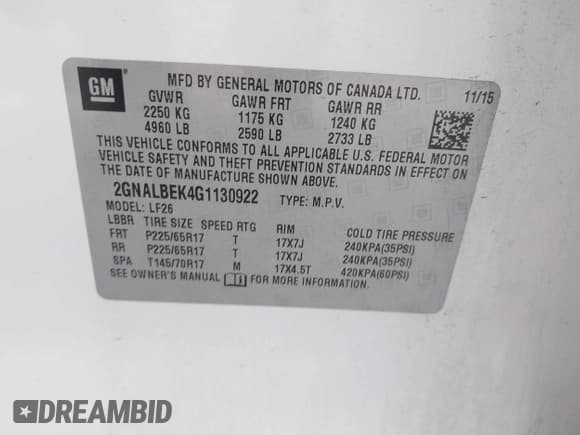 ✅ 2016 Chevrolet Equinox LS • VIN: 2GNALBEK4G1130922 • Лот: 43680797. Опубликован ранее на IAAI с пробегом 182 279 миль. Бесплатный доступ к архиву аукционных продаж из США и подробный отчёт об истории автомобиля на DreamBid. Изображение 9.