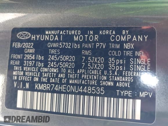 ✅ 2022 Hyundai Palisade Calligraphy • VIN: KM8R74HE0NU448535 • Лот: 41443753. Опубликован ранее на IAAI с пробегом 43 822 миль. Бесплатный доступ к архиву аукционных продаж из США и подробный отчёт об истории автомобиля на DreamBid. Изображение 9.