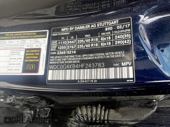 ✅ 2017 Mercedes-Benz GLC 300 • VIN: WDC0G4KB4HF243783 • Лот: 43236737. Опубликован ранее на IAAI с пробегом 99 632 миль. Бесплатный доступ к архиву аукционных продаж из США и подробный отчёт об истории автомобиля на DreamBid. Изображение 8.