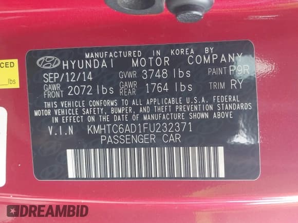 ✅ 2015 Hyundai Veloster • VIN: KMHTC6AD1FU232371 • Lot: 41479807. Wystawiony na IAAI z przebiegiem 97 605 mil. Bezpłatny archiwum sprzedaży aukcyjnych z USA i szczegółowy raport historii pojazdu na DreamBid. Zdjęcie 9.