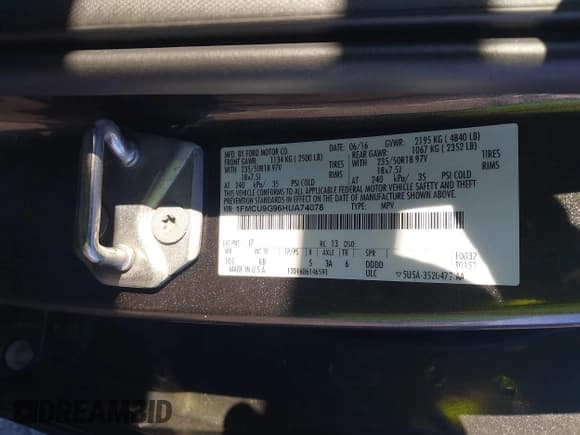 ✅ 2017 Ford Escape SE • VIN: 1FMCU9G96HUA74078 • Lot: 43470744. Wystawiony na IAAI z przebiegiem 94 557 mil. Bezpłatny archiwum sprzedaży aukcyjnych z USA i szczegółowy raport historii pojazdu na DreamBid. Zdjęcie 9.