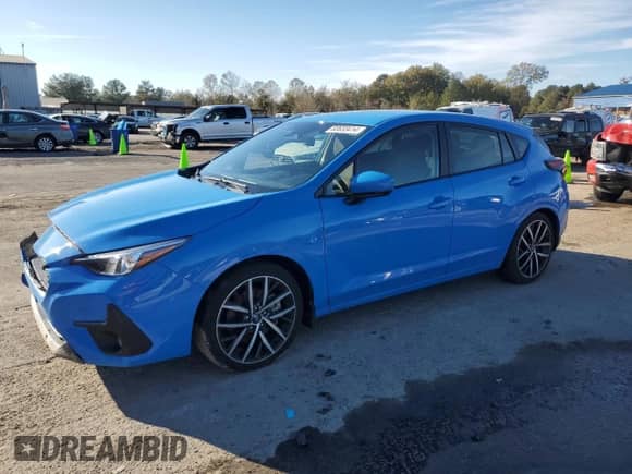 2024 Subaru Impreza Special Sports с VIN JF1GUAFC5R8252650, выставлен на аукционе Copart как лот 83633414 с пробегом 18 423 миль миль и На запчасти • Non repairable. История ставок и продаж доступна на DreamBid. Изображение 1.