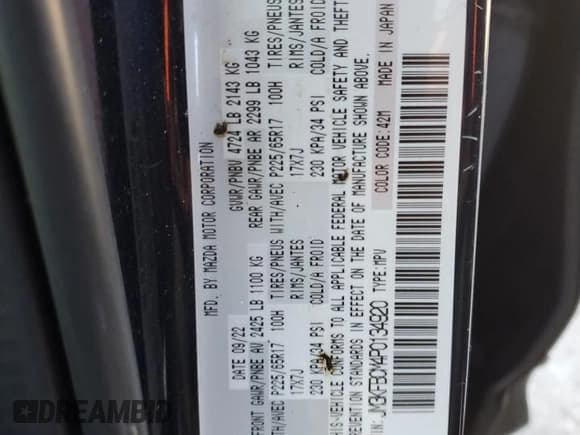 ✅ 2023 Mazda CX-5 S Preferred • VIN: JM3KFBCM4P0134920 • Lot: 91069045. Wystawiony na Copart z przebiegiem 28 399 mil. Bezpłatny archiwum sprzedaży aukcyjnych z USA i szczegółowy raport historii pojazdu na DreamBid. Zdjęcie 12.