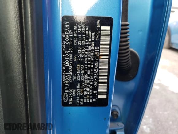 ✅ 2021 Hyundai Kona Limited • VIN: KM8K33A5XMU612616 • Лот: 38084004. Опубликован ранее на Copart с пробегом 15 065 миль. Бесплатный доступ к архиву аукционных продаж из США и подробный отчёт об истории автомобиля на DreamBid. Изображение 12.