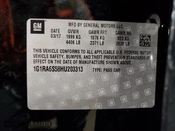 ✅ 2017 Chevrolet Volt LT • VIN: 1G1RA6S58HU203313 • Lot: 45332224. Wystawiony na Copart z przebiegiem 34 317 mil. Bezpłatny archiwum sprzedaży aukcyjnych z USA i szczegółowy raport historii pojazdu na DreamBid. Zdjęcie 12.