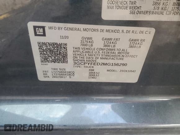 ✅ 2021 Chevrolet Silverado 1500 LT Trail Boss • VIN: 3GCPYFED2MG156290 • Лот: 92340685. Опубликован ранее на Copart с пробегом 75 983 миль. Бесплатный доступ к архиву аукционных продаж из США и подробный отчёт об истории автомобиля на DreamBid. Изображение 12.