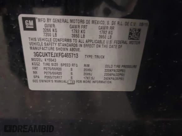 ✅ 2015 Chevrolet Silverado 1500 High Country • VIN: 3GCUKTEJXFG465713 • Лот: 42523048. Опубликован ранее на IAAI с пробегом 177 361 миль. Бесплатный доступ к архиву аукционных продаж из США и подробный отчёт об истории автомобиля на DreamBid. Изображение 9.