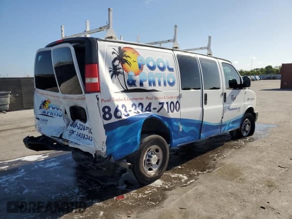 ✅ 2014 Chevrolet Express Cargo • VIN: 1GCWGFBA3E1147865 • Lot: 51949675. Listed on Copart with 128,578 mi. Free auction sales archive from the USA and detailed vehicle history report at DreamBid. Image 3.