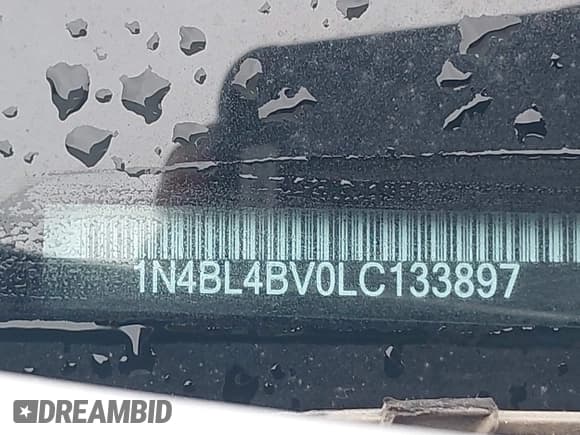 ✅ 2020 Nissan Altima S • VIN: 1N4BL4BV0LC133897 • Lot: 43758487. Listed on IAAI with 141,280 mi. Free auction sales archive from the USA and detailed vehicle history report at DreamBid. Image 9.